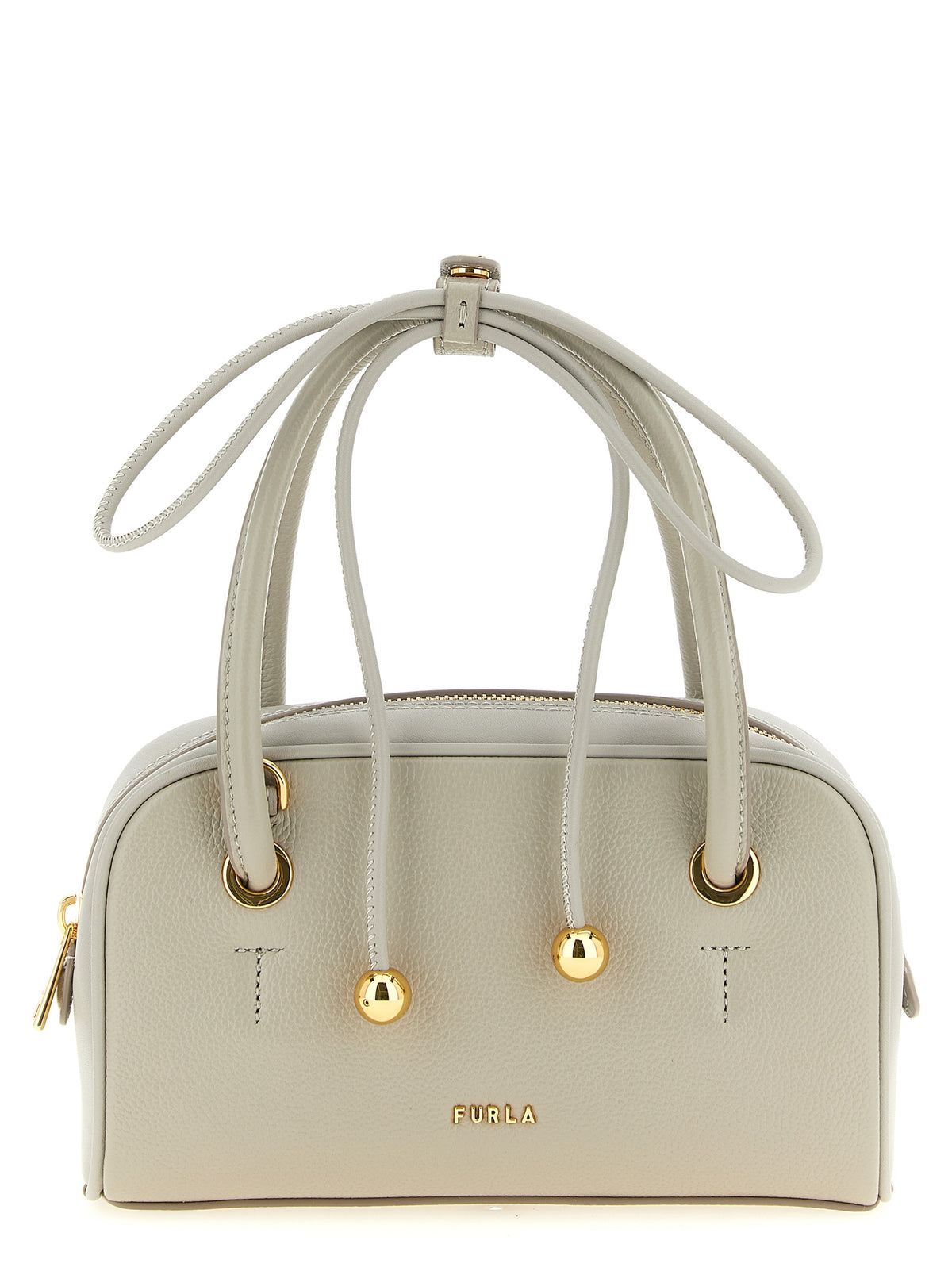 Sac à main en cuir gris