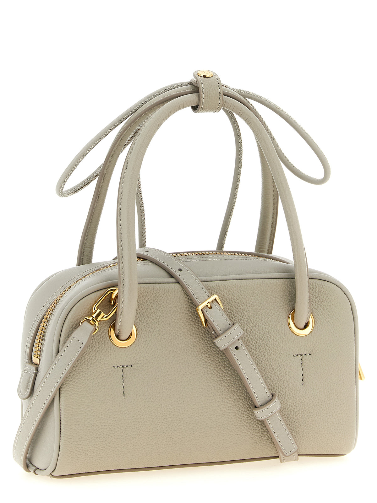Sac à main en cuir gris
