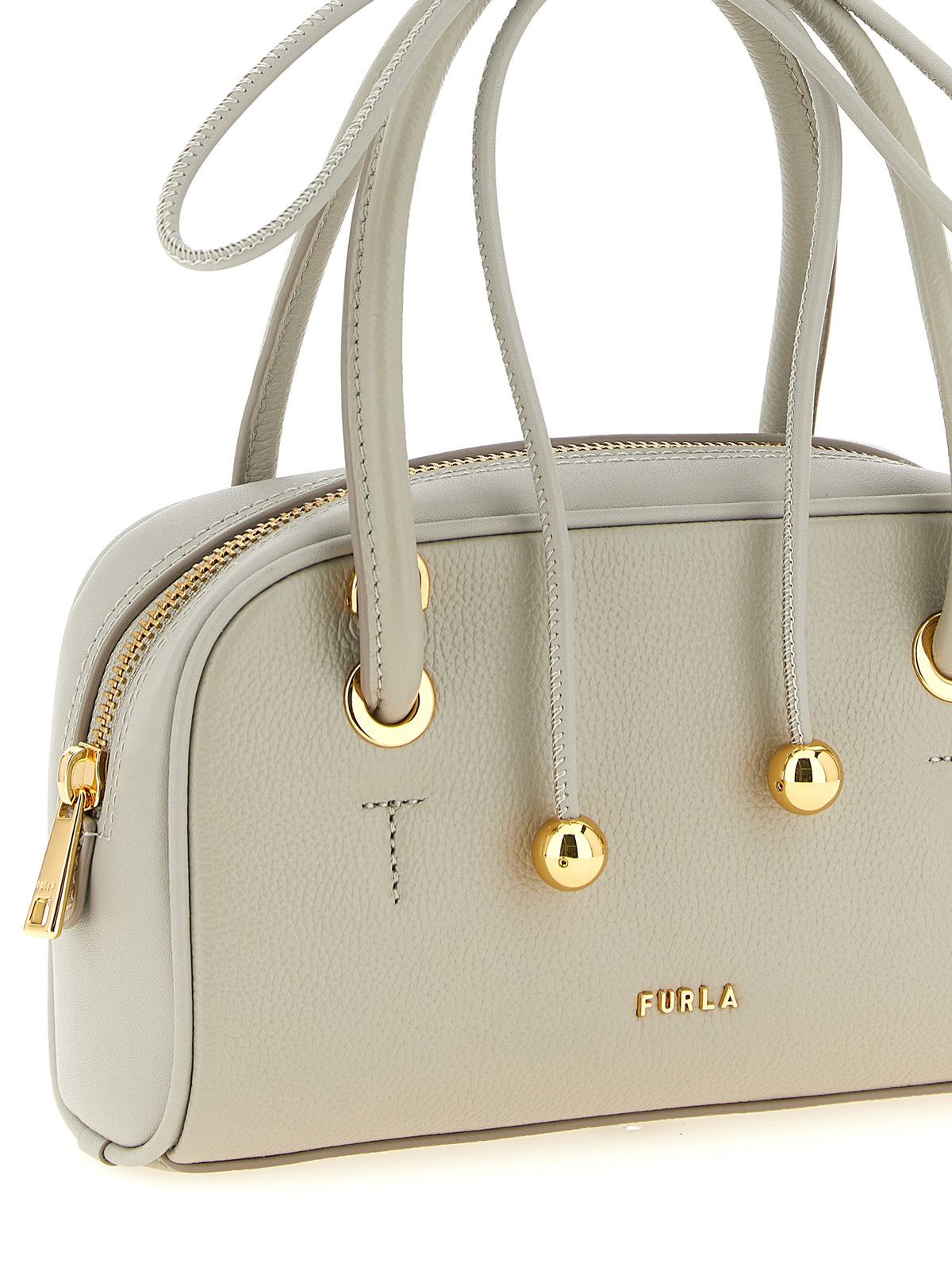 Sac à main en cuir gris