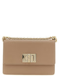 Sac bandoulière en cuir beige