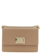 Sac bandoulière en cuir beige