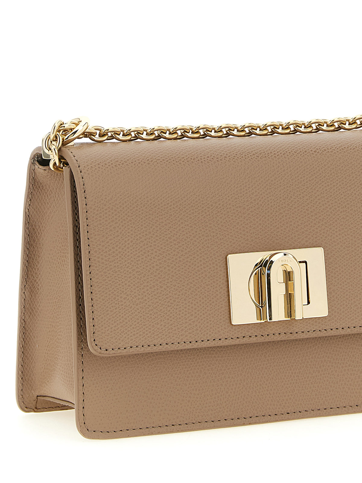 Sac bandoulière en cuir beige