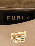 Sac bandoulière en cuir beige