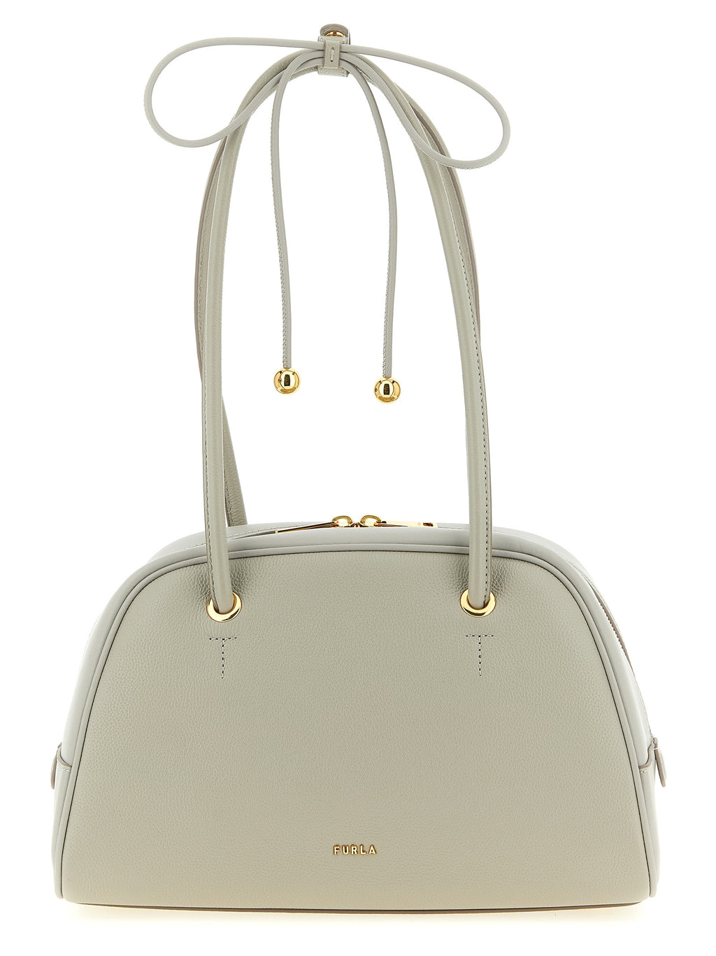 Grey Leather Handbag