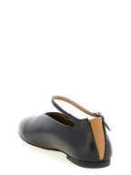 Black Leather Ballet Flats
