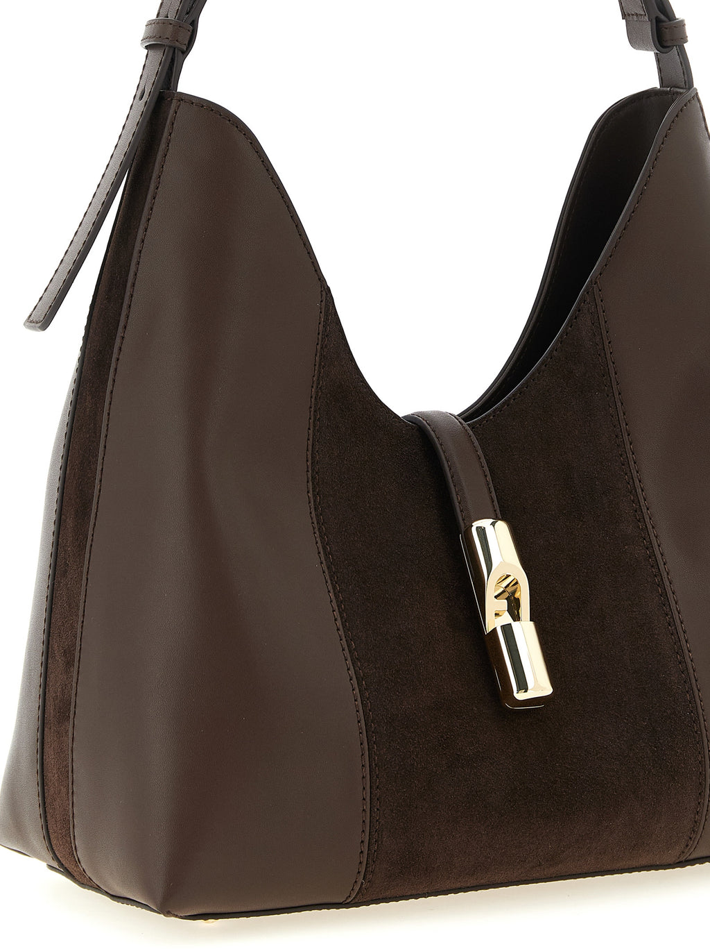 Brown Suede Shoulder Bag