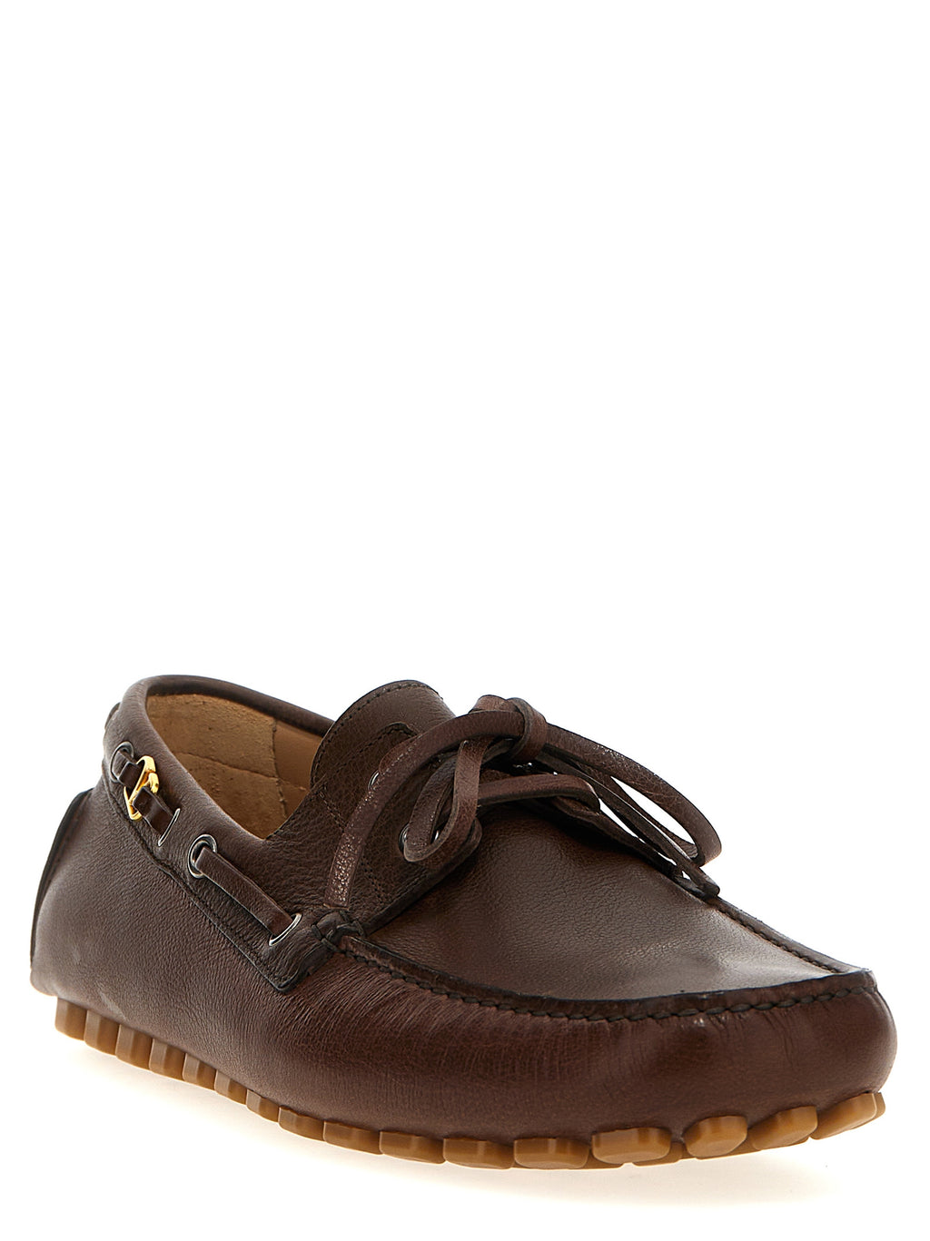 Mocassins en cuir marron