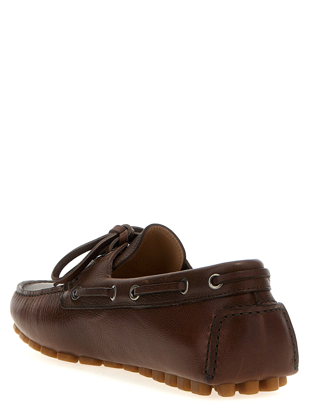 Mocassins en cuir marron