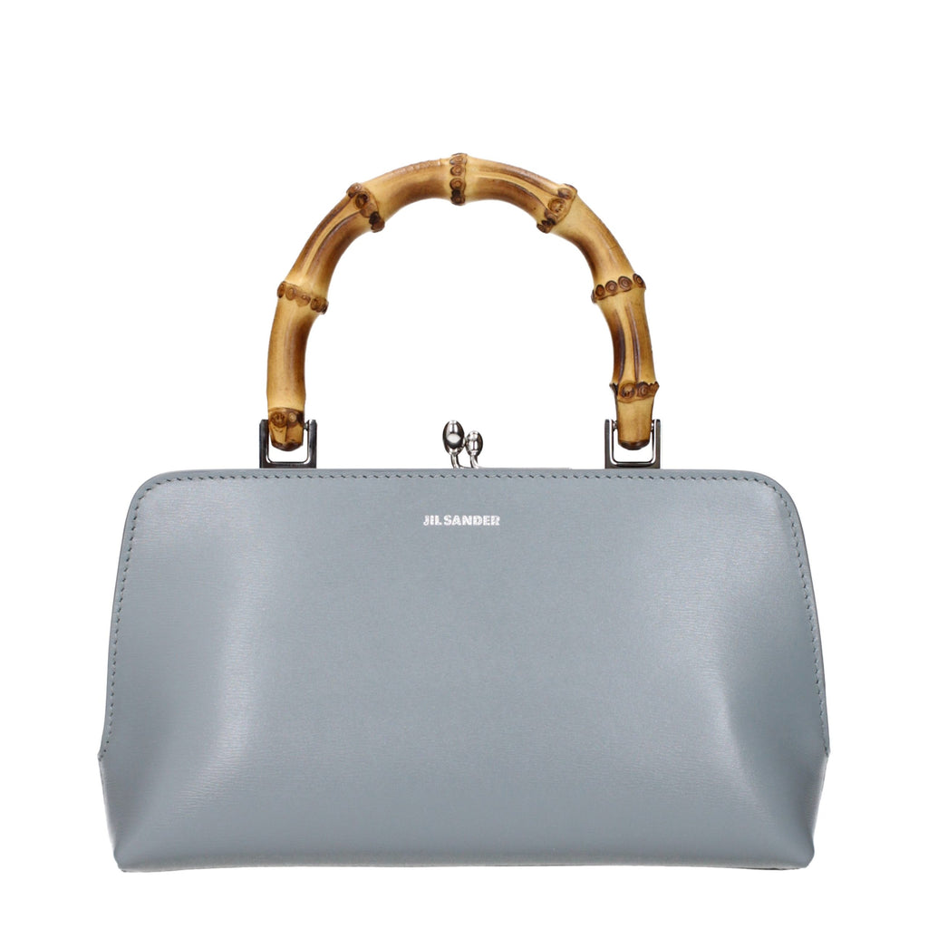 Grey Leather Handbag