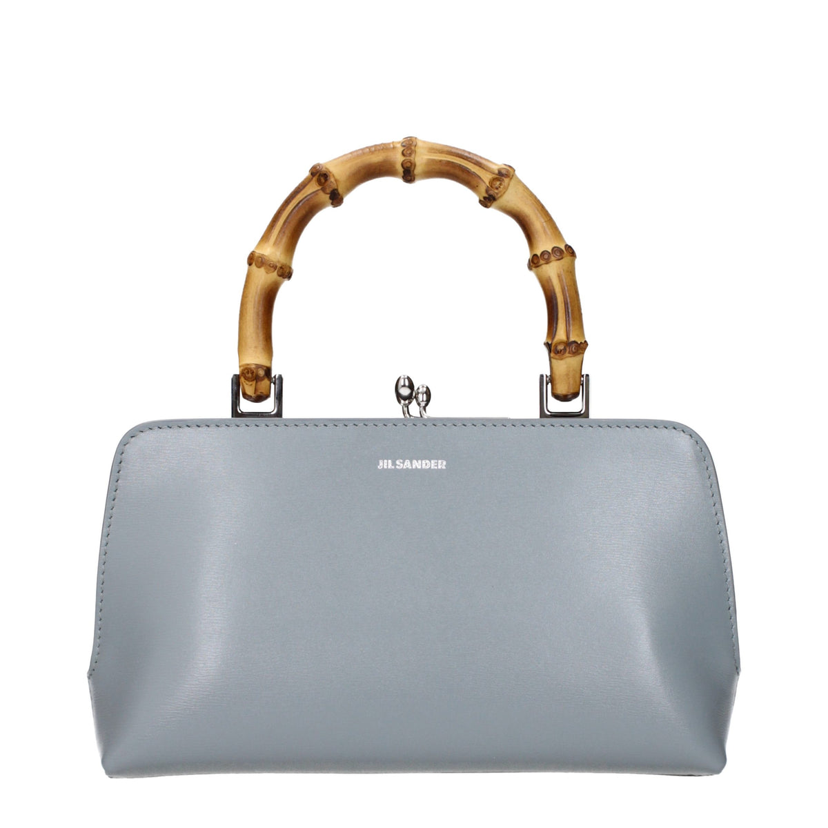 Grey Leather Handbag