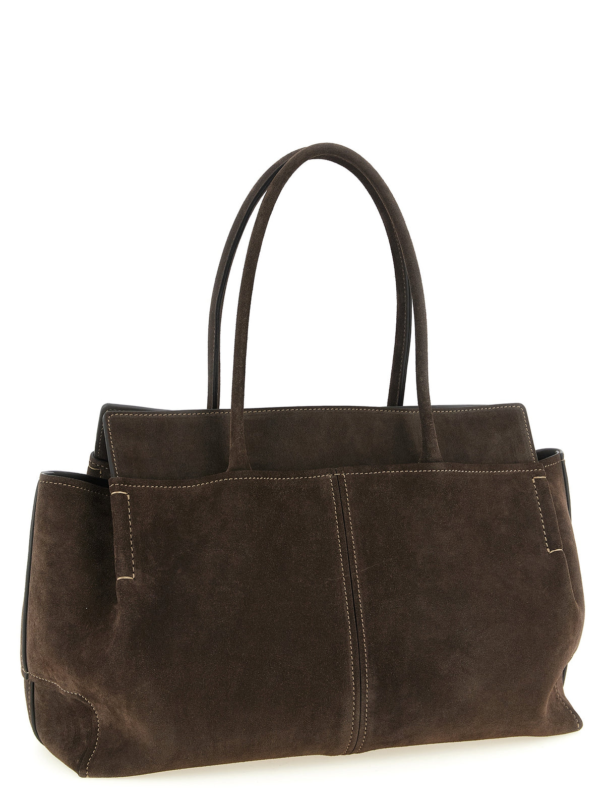 Sac fourre-tout en daim marron