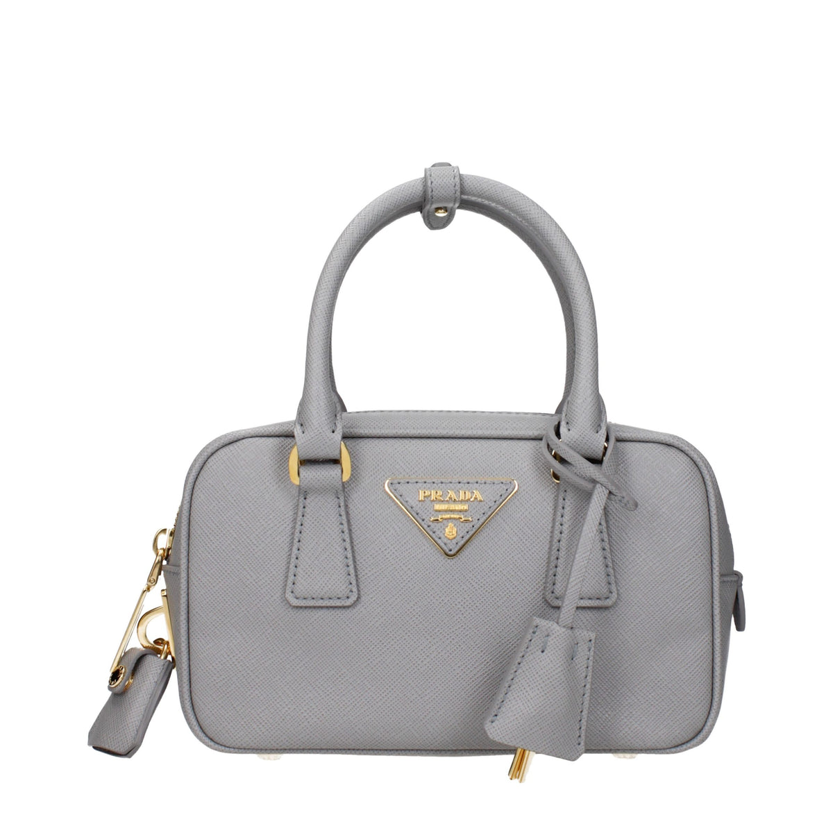 Sac à main en cuir gris