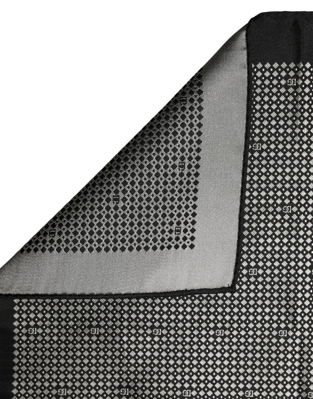 Black and White Pocket Square