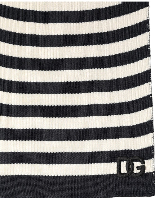 Black and White Silk Scarf