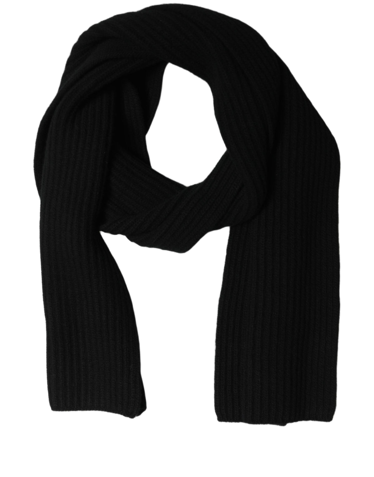 Black Virgin Wool Scarf