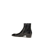 Bottines en cuir – Noir