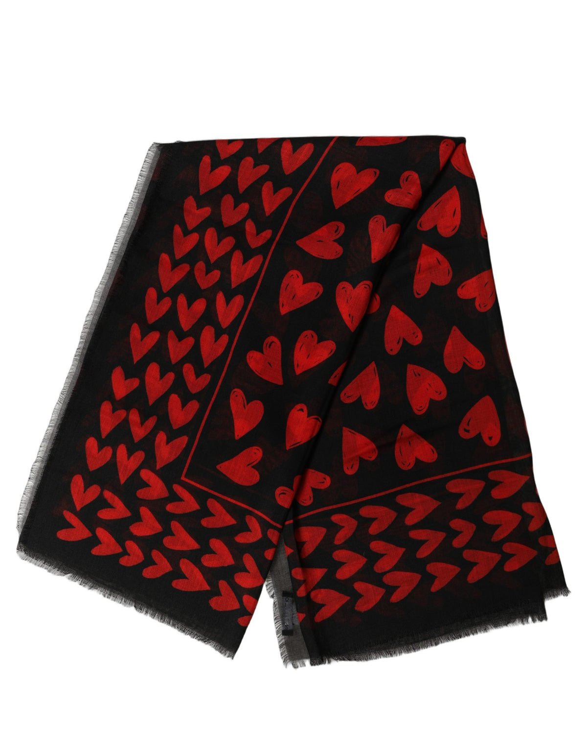 Black and Red Cashmere Scarf