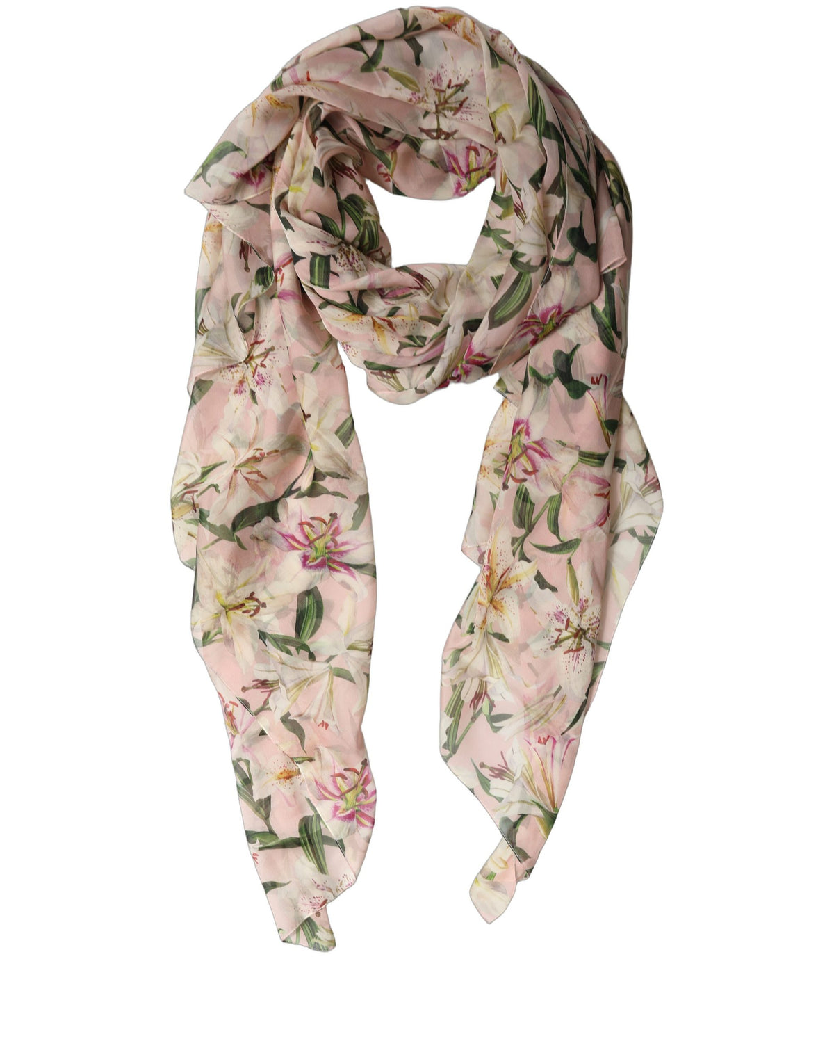 Pink Silk Scarf