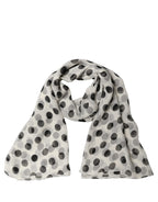 Foulard en soie noir et blanc