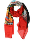 Foulard en soie multicolore