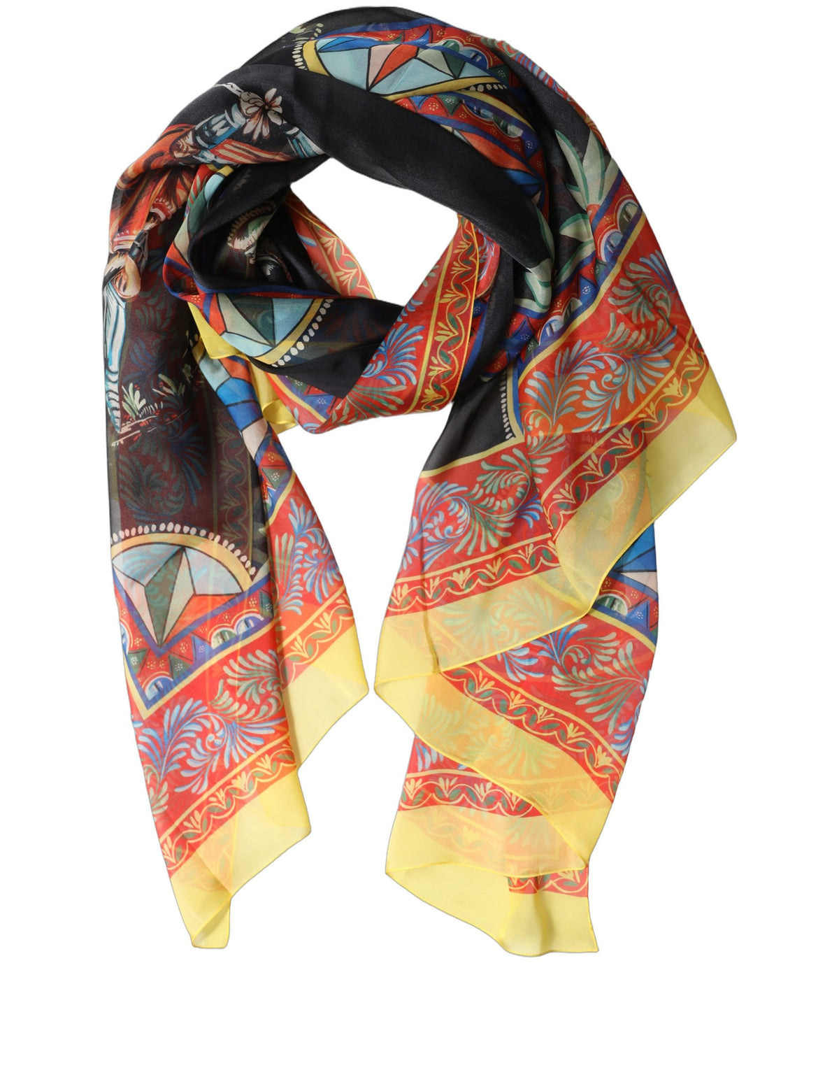 Foulard en soie multicolore