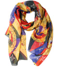 Foulard en soie multicolore