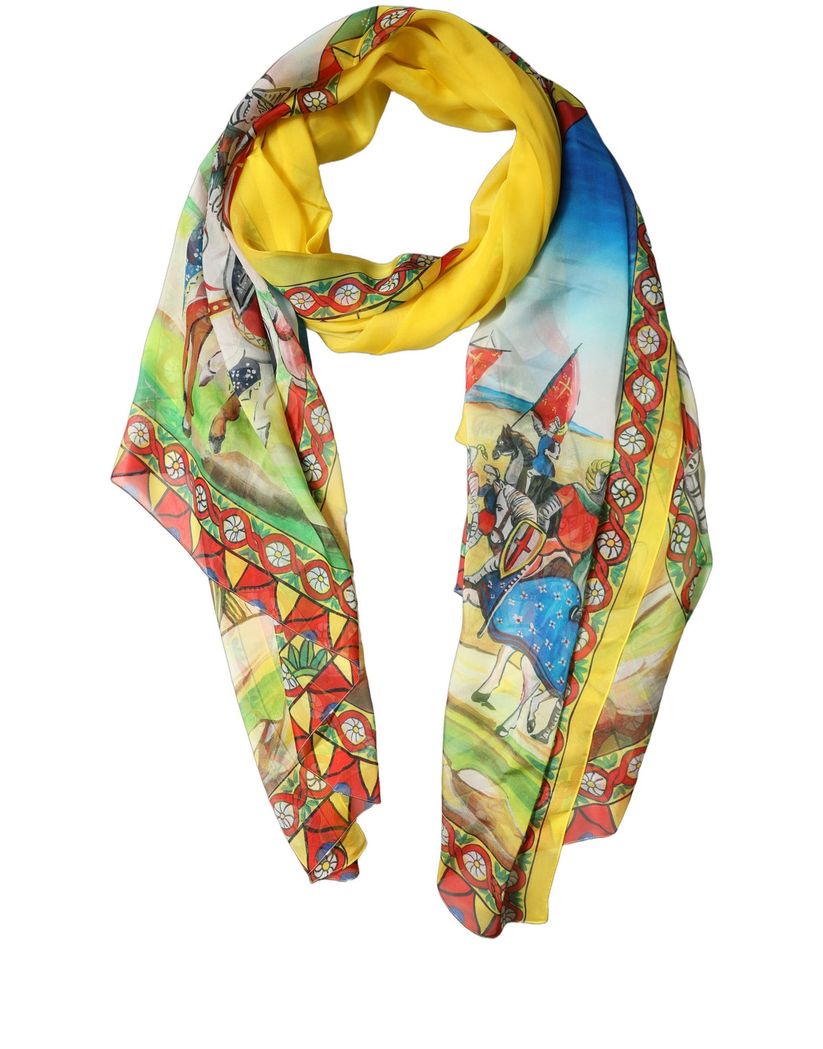 Multicolour Silk Scarf