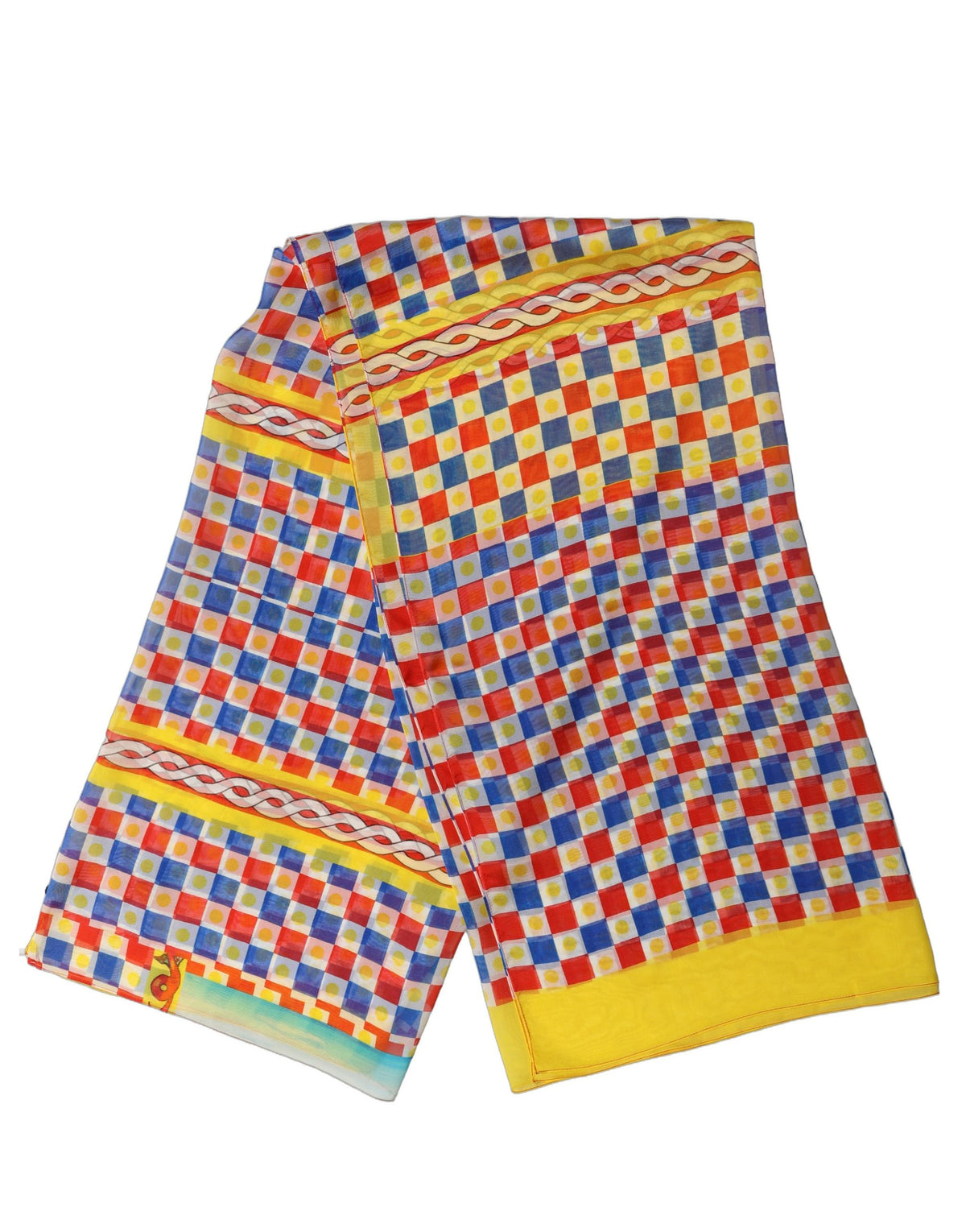 Foulard en soie multicolore