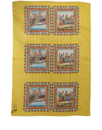 Foulard en soie jaune