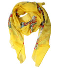 Foulard en soie jaune