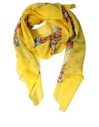 Foulard en soie jaune