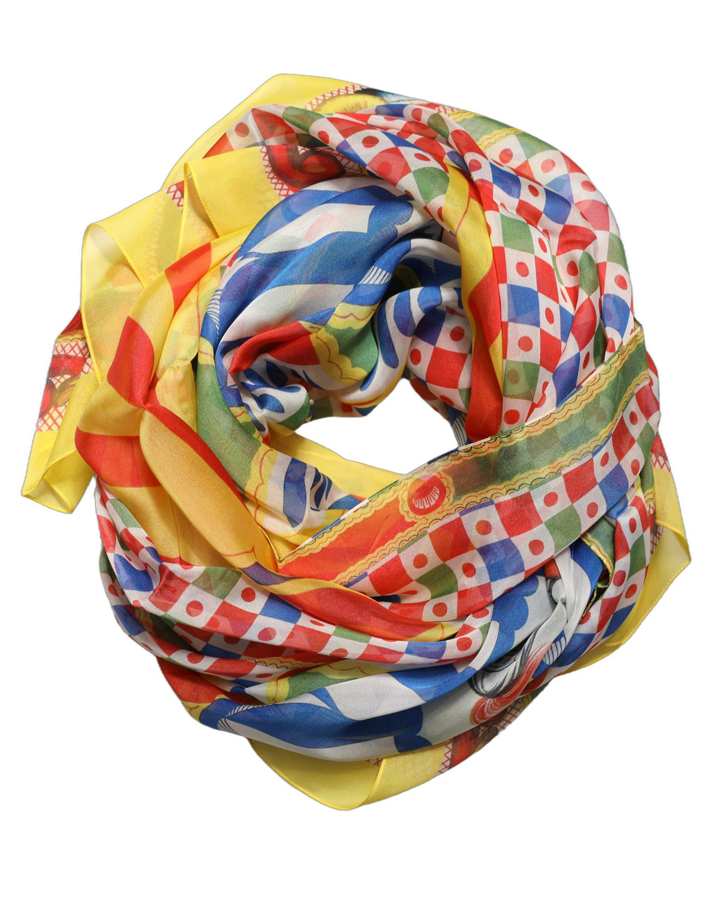 Foulard en soie multicolore