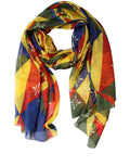 Foulard en soie multicolore
