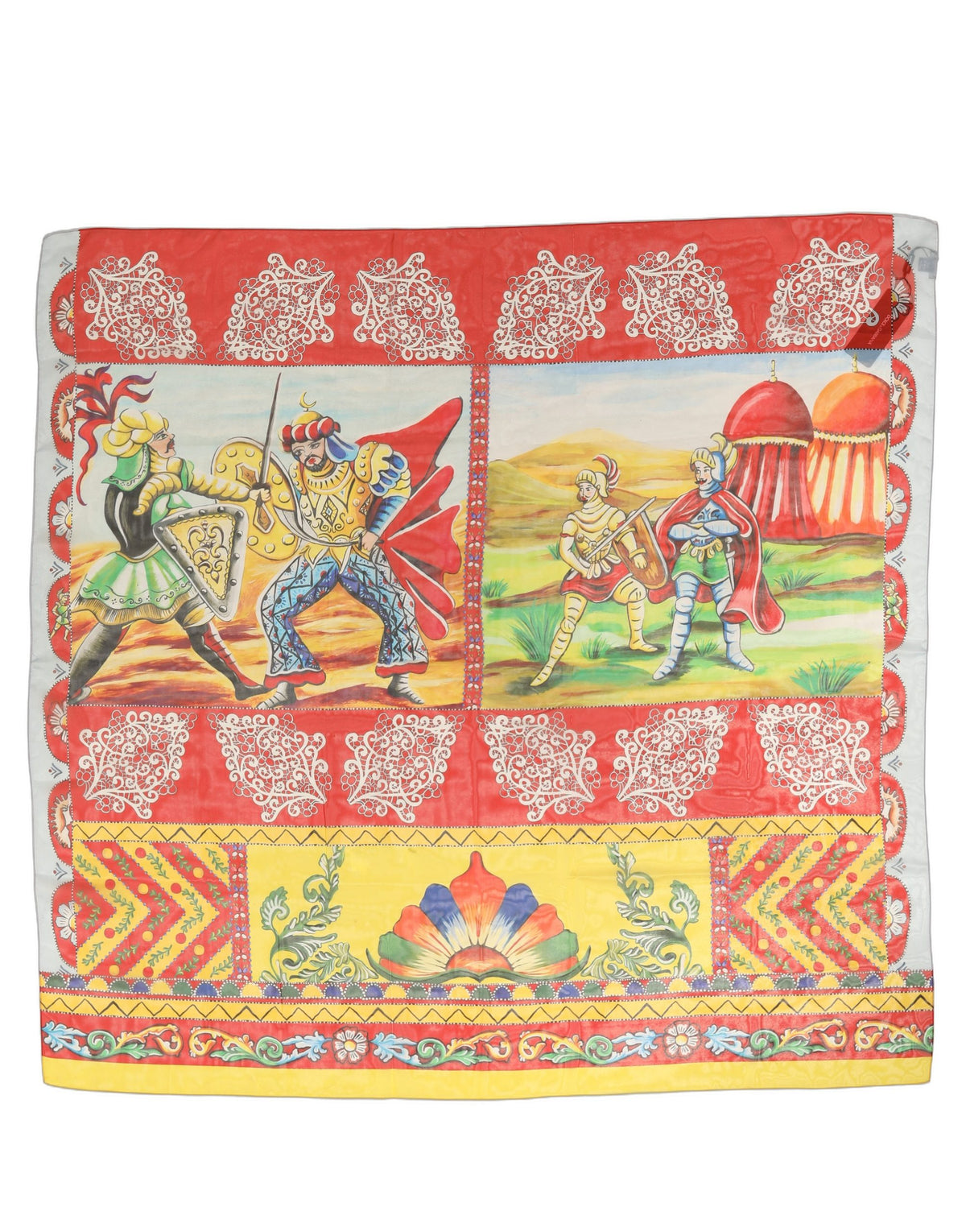 Foulard en soie multicolore