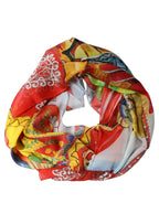 Foulard en soie multicolore