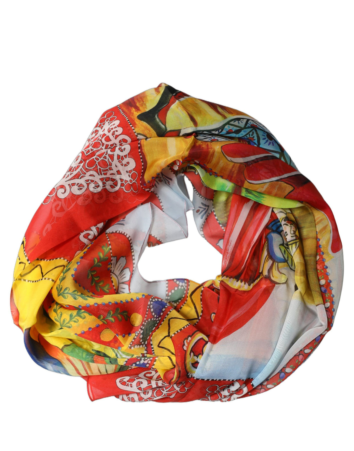 Foulard en soie multicolore