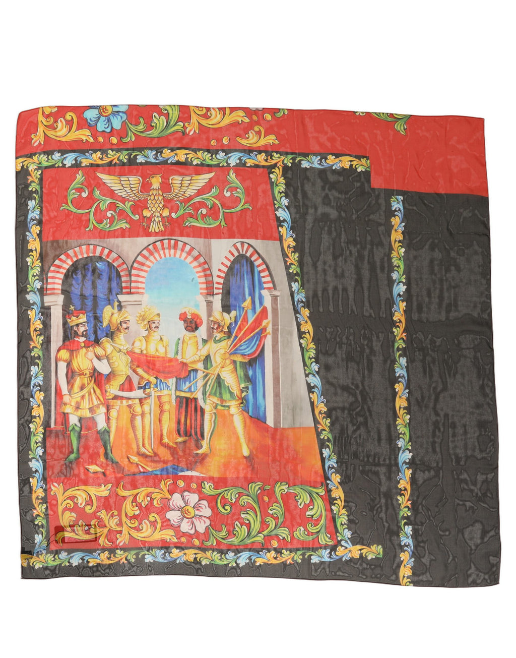 Foulard en soie multicolore