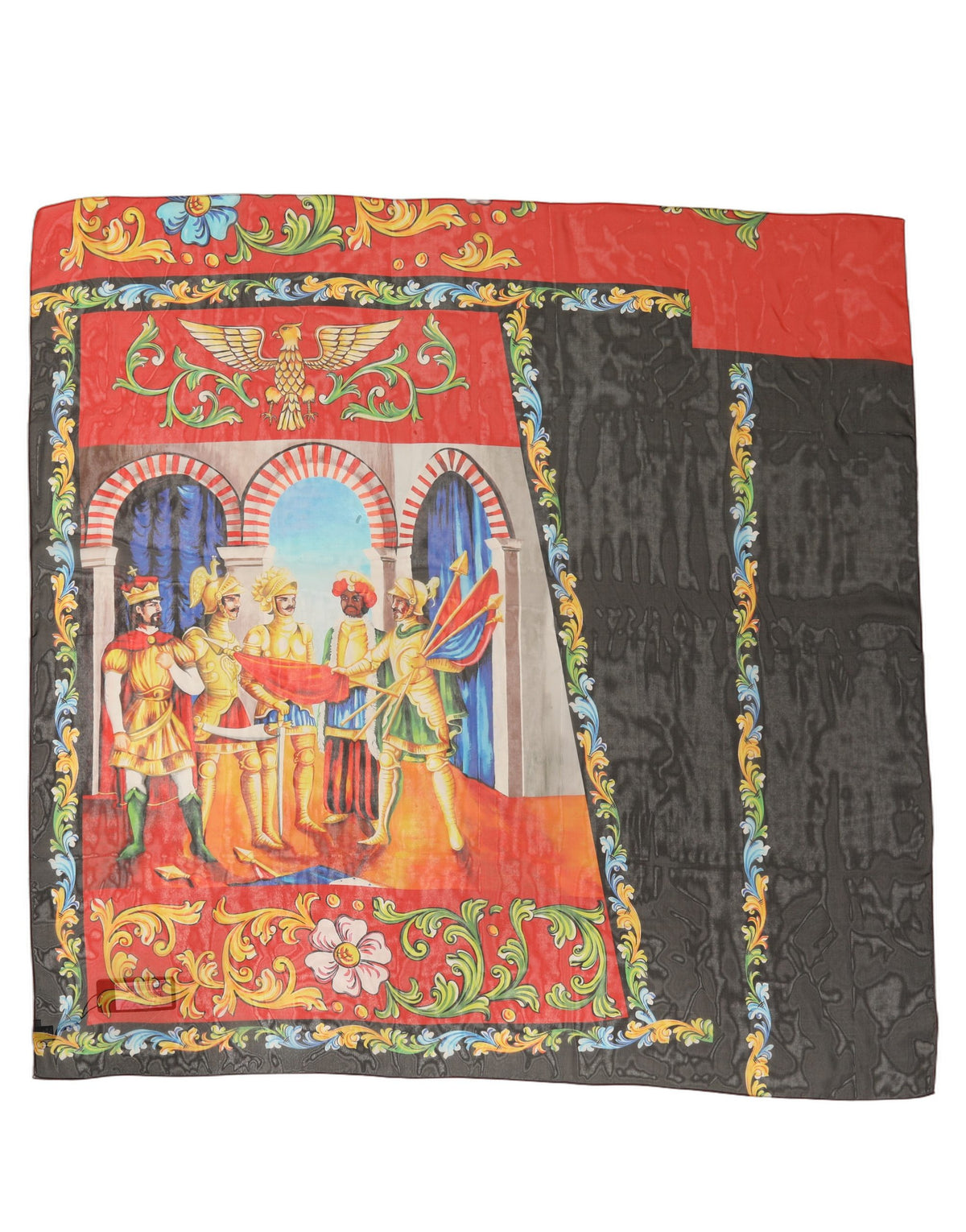 Foulard en soie multicolore