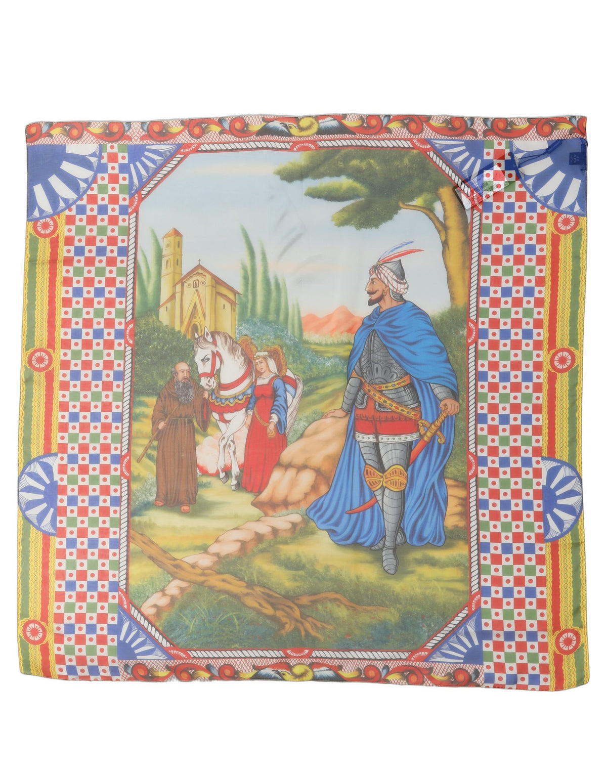 Foulard en soie multicolore
