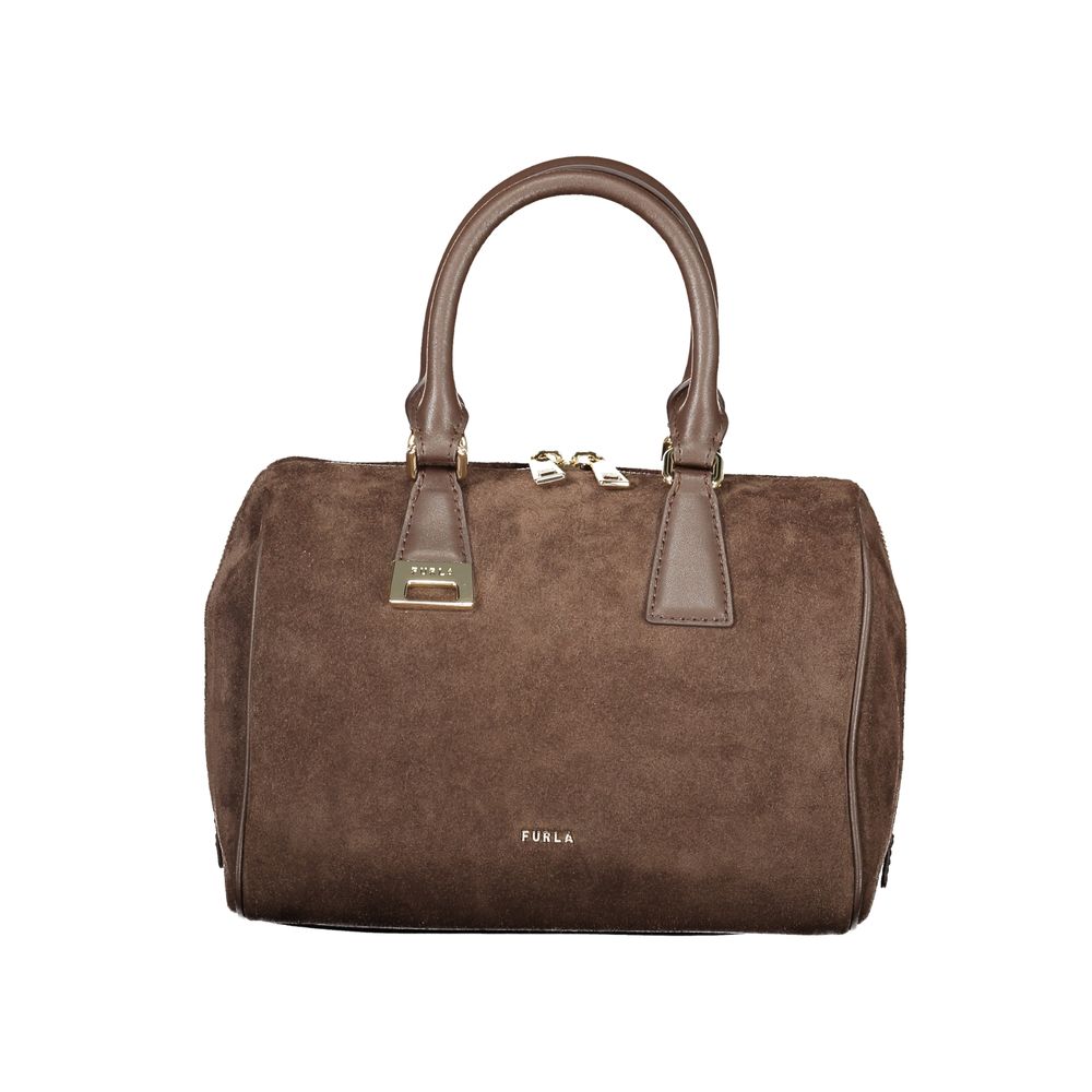 Sac à main pour femme en cuir marron avec anses