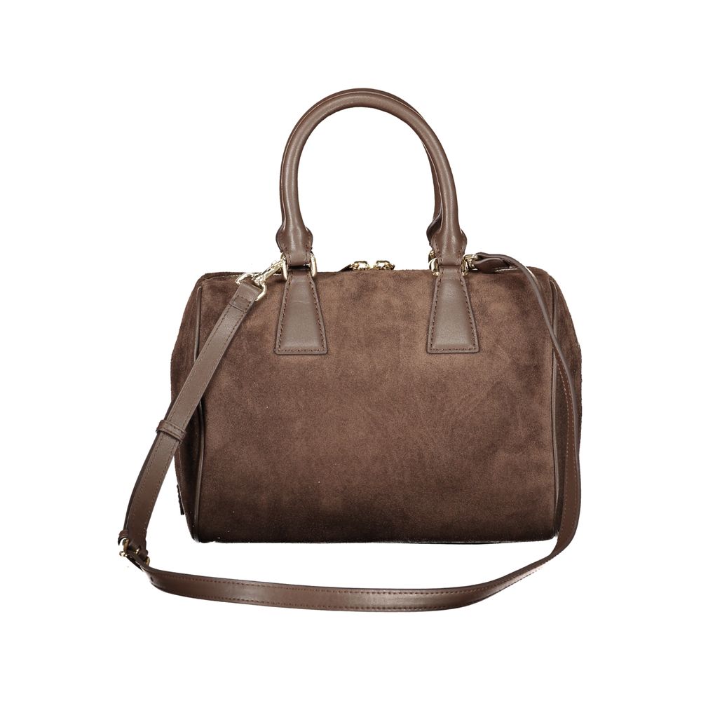 Sac à main pour femme en cuir marron avec anses