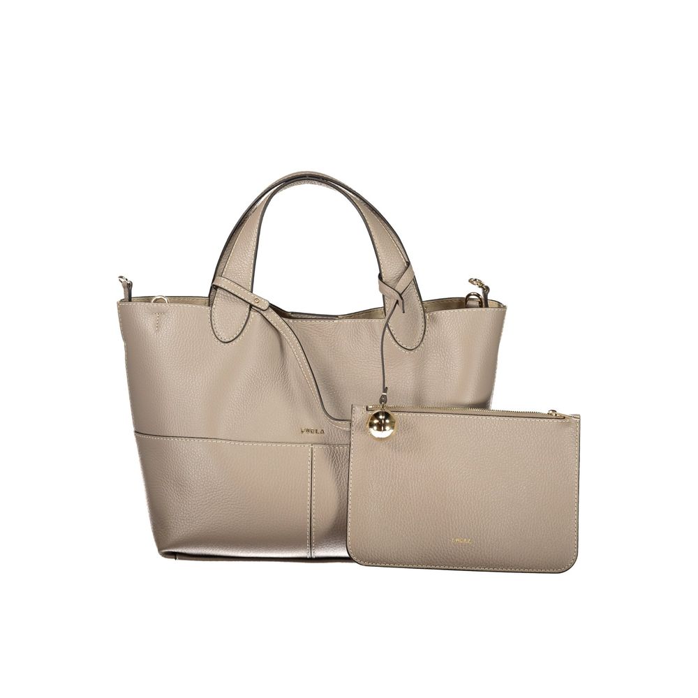 Grey Leather Handbag