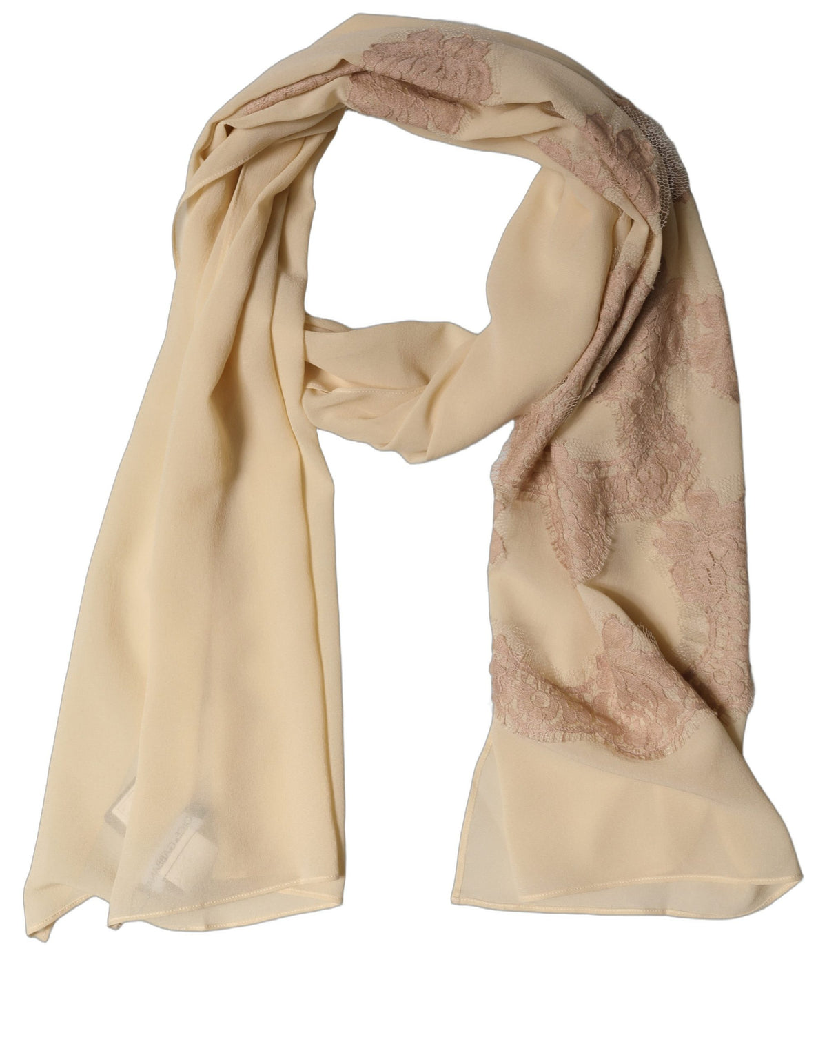 Foulard en soie beige clair