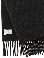 FF Wool Silk Scarf – Black