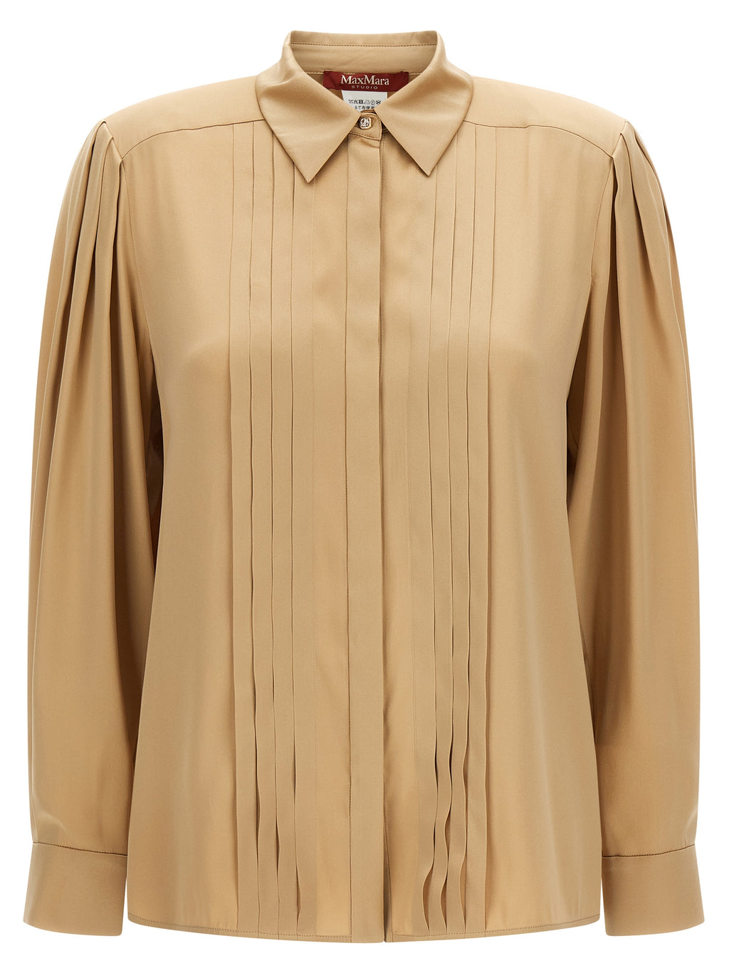 Chemisier en soie beige