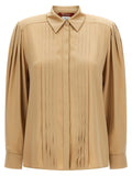 Chemisier en soie beige