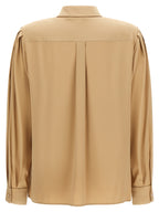 Chemisier en soie beige