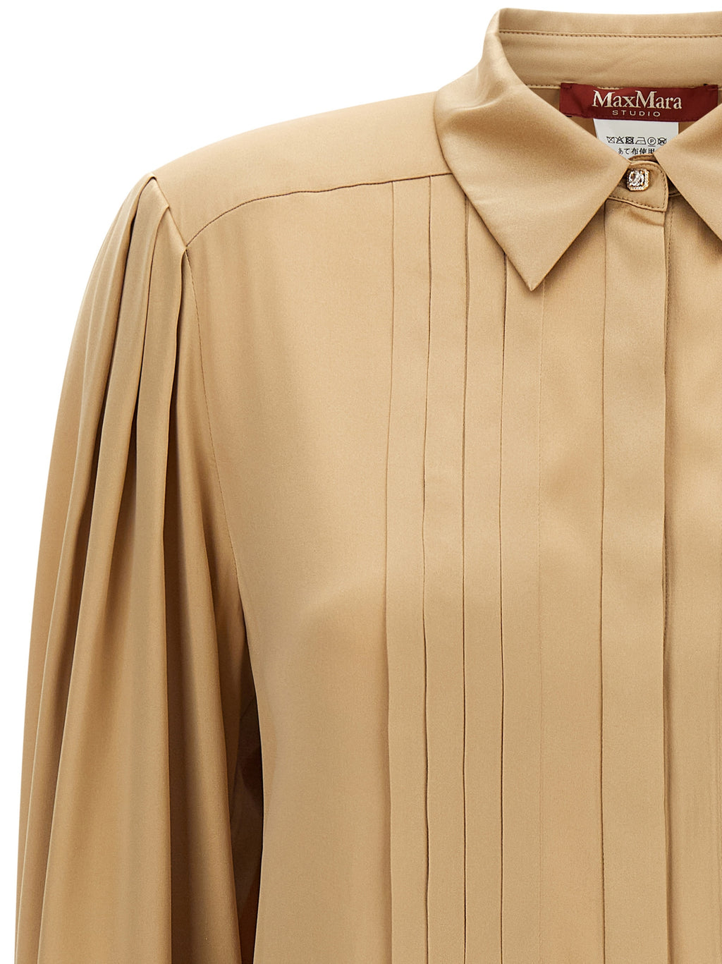 Chemisier en soie beige