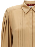 Chemisier en soie beige
