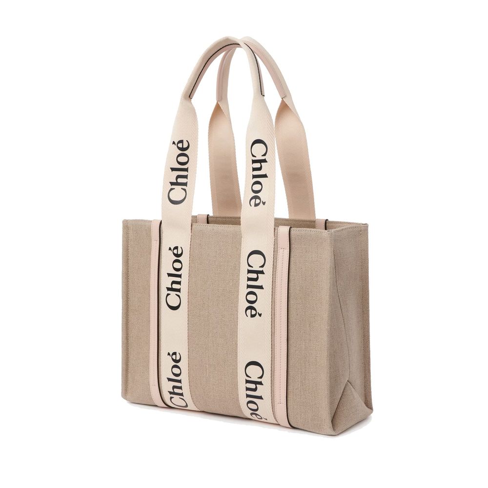 Sac cabas en lin beige